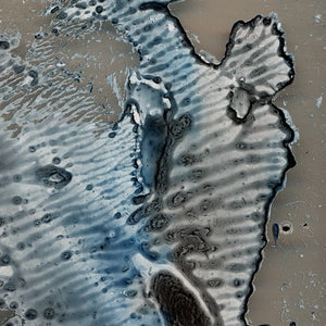 Fine_Art_Print_spezial wetterbeständige robuste Farben von johann franki: abstraktes Bild 120 x 70 cm – Edition "Teile das Meer", Aludibond-Tafel "Ebbe, malamadita