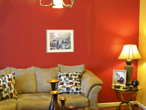 Aquarell  – „Wolf im Schafspelz 02“ von johann franki