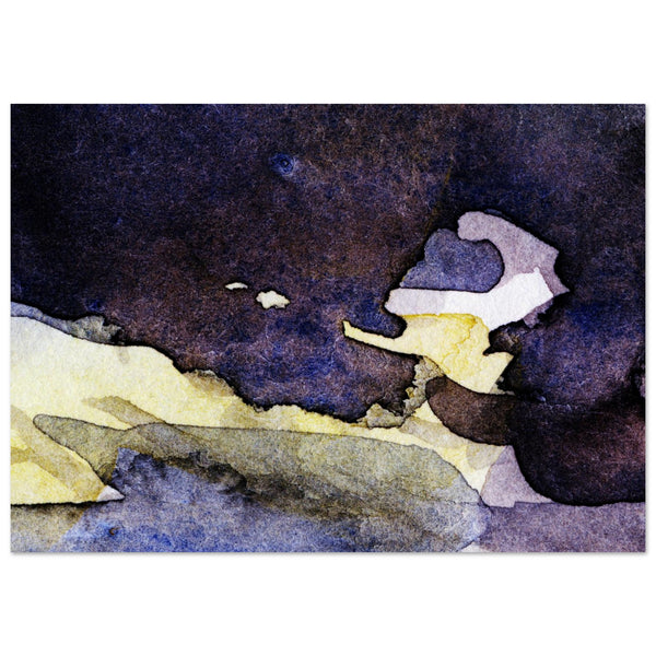 Giclée-Druck von johann franki: abstrakte Landschaft mit Denkmal – Fine-Art Poster aus dem Blauen Skizzenbuch, Blatt 13.1 malamadita
