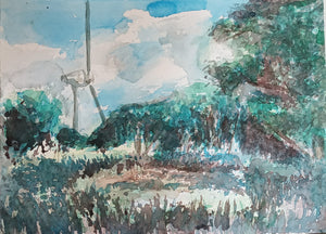 Aquarell  – „Wasserloch Höhe Ginnick“ von johann franki