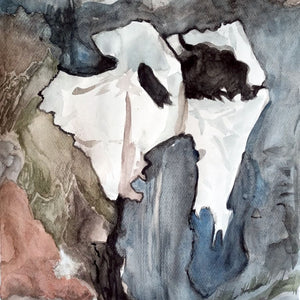 Originales Aquarell vom Artefakt 17.1 aus dem blauen Skizzenbuch von johann franki