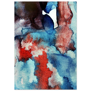 Giclée-Druck von johann franki: abstraktes Bild Rot Blau – Fine-Art Poster aus dem Blauen Skizzenbuch, Blatt 19.3b malamadita