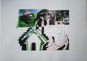 Kolorierter Laserdruck auf 200g/m² Glattpapier DIN A3, Serie mit mehreren Motiven in einer 10er Auflage .