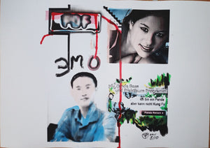 Kolorierter Laserdruck auf 200g/m² Glattpapier DIN A3, Serie mit mehreren Motiven in einer 10er Auflage.