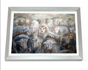 Aquarell  – „Wolf im Schafspelz 01“ von johann franki