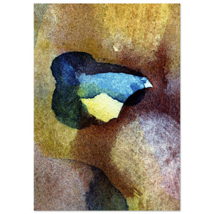 Giclee-Druck von johann franki: stilisierter, sitzender Vogel, Spatz – Fine-Art Poster aus dem Blauen Skizzenbuch, Blatt 19.2