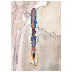 Giclée-Druck von johann franki: abstrakte Landschaft mit Denkmal – Fine-Art Poster aus dem Blauen Skizzenbuch, Blatt 10.1 malamadita
