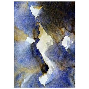 Giclée-Druck von johann franki: blauer Hintergrund mit weißen Durchbrüchen  – Fine-Art Poster aus dem Blauen Skizzenbuch, Blatt 11.2 malamadita