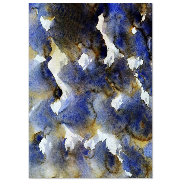 Giclée-Druck von johann franki: Musterartiges auf kräftigem Blau – Fine-Art Poster aus dem Blauen Skizzenbuch, Blatt 11 malamadita
