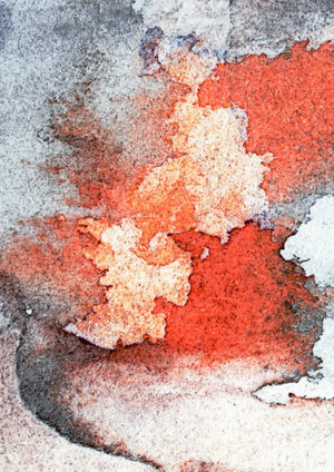 Giclée-Druck von johann franki: abstrakt und feurig – Fine-Art Poster aus dem Blauen Skizzenbuch, Blatt 19.4, malamadita