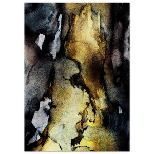 Giclée-Druck von johann franki: Abstraktes Bild nach Realistik Regeln, man könnte eien borkigen Baum erkennen wollen – Fine-Art Poster aus dem Blauen Skizzenbuch, Blatt 23.1 malamadita
