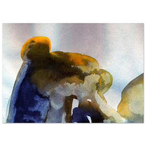 Giclée-Druck von johann franki: Abstrakte Figur aus der Froschperspektive – Fine-Art Poster aus dem Blauen Skizzenbuch, Blatt 27.1 malamadita
