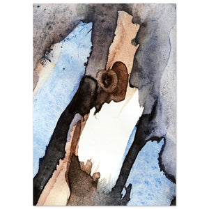 Giclée-Druck von johann franki: Abstraktes Bild mit diagonalem, streifigen Bildaufbau n– Fine-Art Poster aus dem Blauen Skizzenbuch, Blatt 30.1 malamadita
