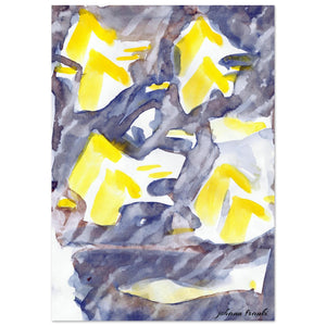 Giclée-Druck von johann franki: Ein lockeres Muster auf aufgehelltem Blau – Fine-Art Poster aus dem Blauen Skizzenbuch, Blatt 35 malamadita
