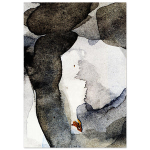 Giclée-Druck von johann franki: abstrakte Lamnschaft mit Tabakkrümel – Fine-Art Poster aus dem Blauen Skizzenbuch, Blatt 42.5 malamadita
