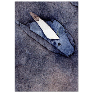 Giclée-Druck von johann franki: Struktuen in blau mit freier Fläche – Fine-Art Poster aus dem Blauen Skizzenbuch, Blatt 43.2 malamadita
