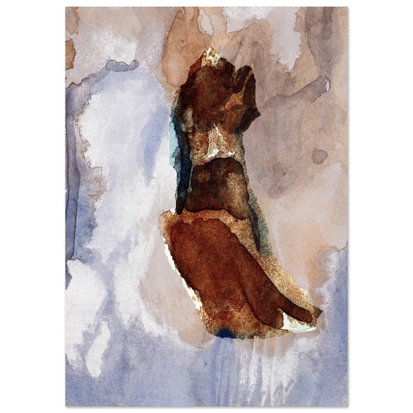 Giclée-Druck von johann franki: Figur auf einem Flugboard  – Fine-Art Poster aus dem Blauen Skizzenbuch, Blatt 6.2 malamadita