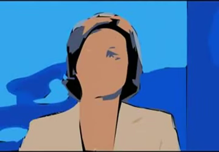 Zeichentrick-Kunstfilm über Politiker in einer Tagesschau